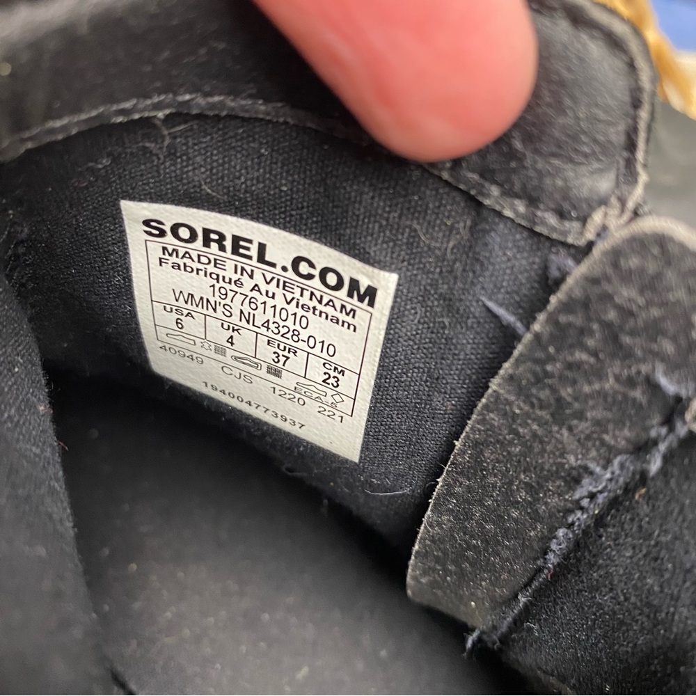 Sorel Emilie ll Zip Waterproof Booties Black Size 6 - Picture 7 of 9